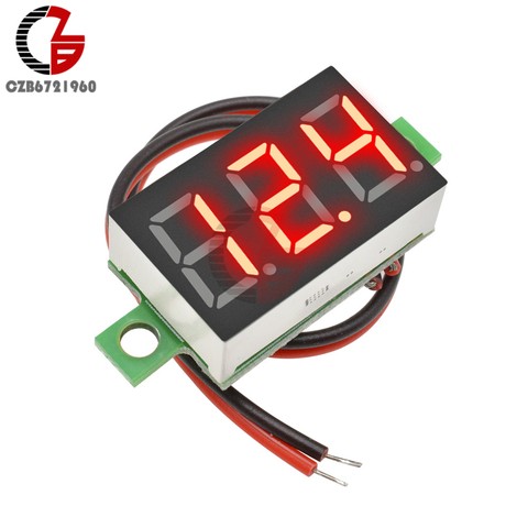 DC 4.7-30V 2 Wire LED Digital Voltmeter Voltage Meter 12V 24V Car Motorcycle Electric Bicycle Volt Tester Detector Monitor ► Photo 1/6