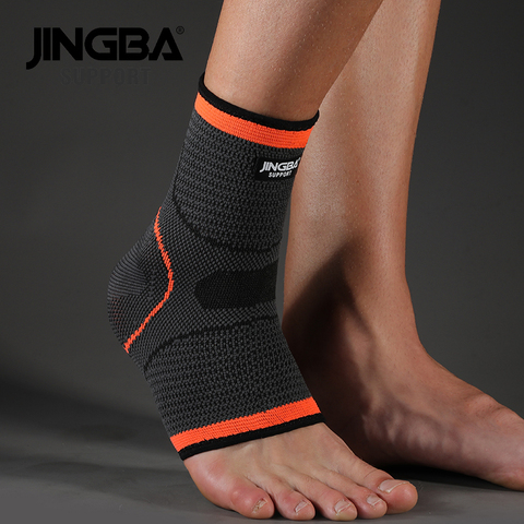 JINGBA SUPPORT 1PCS 3D Compression Nylon Ankle Support Protector Football Basketball Ankle Brace Protective tobillera deportiva ► Photo 1/6