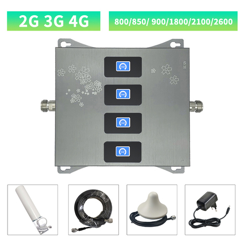 2G 3G 4G LTE Cellular Booster Band20  800 900 1800 2100 2600 mhz Cell Phone Repeater Mobile Signal Amplifier  GSM DCS WCDMA Set ► Photo 1/6