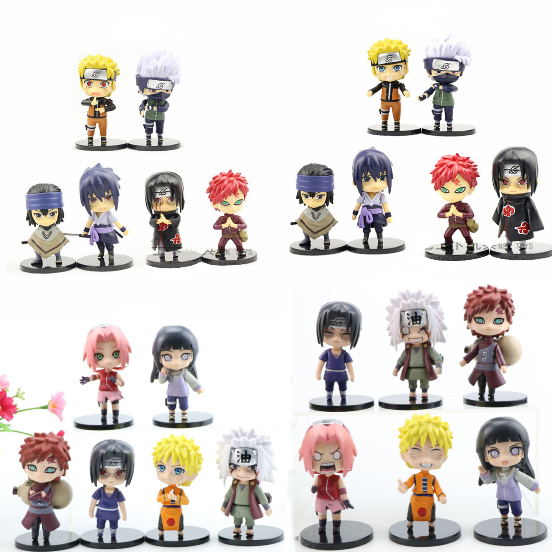 Buy Online Naruto Anime 6 Models With Base Uzumaki Naruto Uchiha Sasuke Figure Action Chart Out Of Print Rare Spot Kids Assembled Toy Gifts Alitools