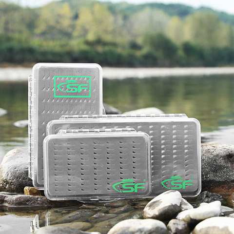 SF Slim Clear Transparent Fly Fishing Box  Foam Design Insert ► Photo 1/6