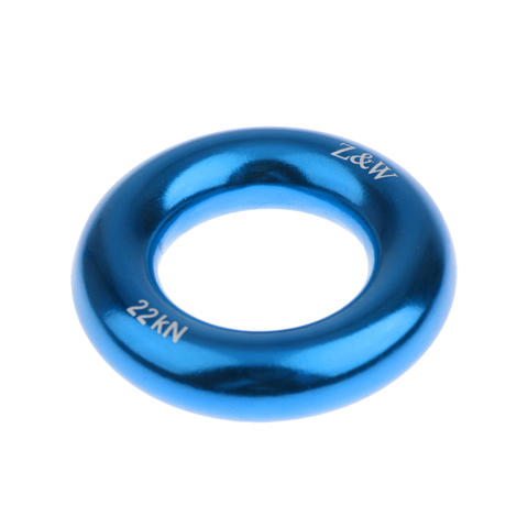 22KN Rock Climbing Rappel Ring Bail-Outs Tree Arborist Rigging Equipment - Blue 5cm ► Photo 1/5