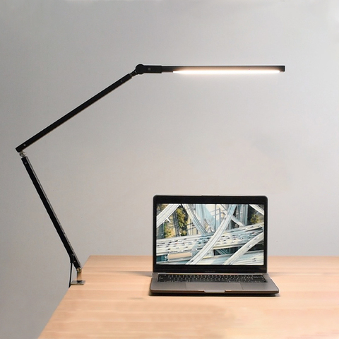 Artpad 8W Clamp Long Arm Desk Lamp 3 Brightness Dimming Folding Adjustable LED Modern Table Lamp for Office Business Reading ► Photo 1/6