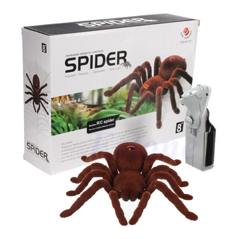 Kid Gift Remote Control Scary Creepy Soft Plush Spider Infrared RC Tarantula Toy ► Photo 1/1