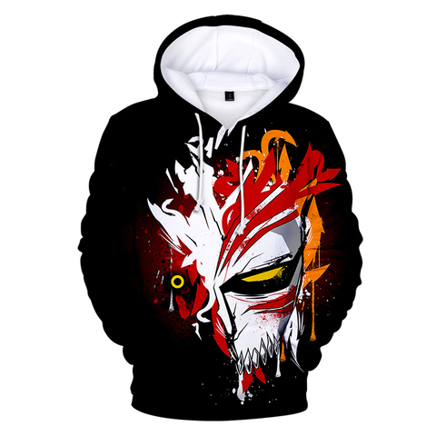 Bleach Hoodies - Anime Fashion Pullovers Unisex Harajuku Casual Long Sleeve  Hoodie