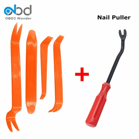 4pcs/Set Portable Car Panel Removal Tool Kit Nail Puller Radio Audio Door Pry Repair Clip Trim Dash Removal Installer Hand Tool ► Photo 1/6