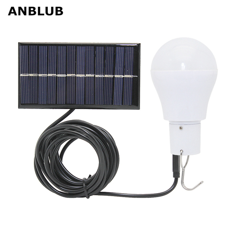 ANBLUB Portable LED Solar Lamp Charged Solar Energy Light Panel Powered Emergency Bulb For Outdoor Garden Camping Tent Fishing ► Photo 1/6