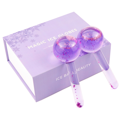 Large Beauty Ice Hockey Energy Beauty Crystal Ball Facial Cooling Ice Globes Water Wave Face and Eye massage Skin Care 2pcs/box ► Photo 1/1