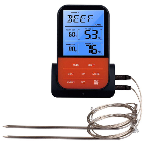 Hot Wireless Remote Meat Thermometer Dual Probe Digital Backlight Cooking Oven BBQ Kitchen Food Thermometer Grilling Barbecue ► Photo 1/6