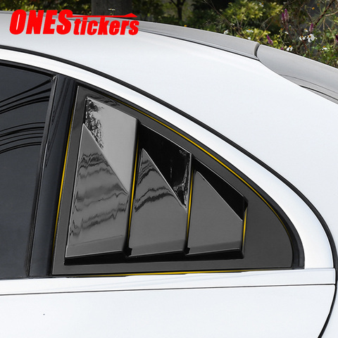 For Mercedes Benz A CLA C Class W176 W117 C117 W205 AMG Car Rear Door Fashion Louver Window Frame Trim Cover Sticker Accessories ► Photo 1/6
