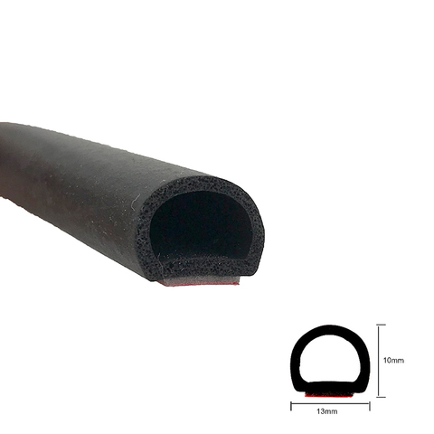 2meters Big D Type Adhesive Car Rubber Seal Sound Insulation Car Door Sealing Strip Weatherstrip Edge Trim Noise Insulation ► Photo 1/6