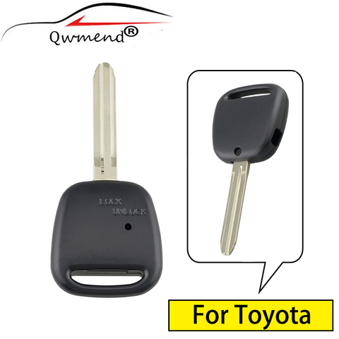 QWMEND 1 Side Button TOY43 Blade Car Remote Key Shell For Toyota Avensis Estima / Tarago Celica Corolla Camry Echo Kluger ► Photo 1/4