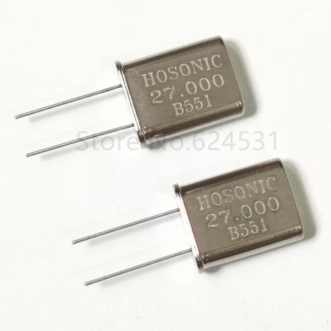 10pcs In-line passive quartz crystal HC-49U 27MHZ 27.000MHZ 27M crystal resonator ► Photo 1/2