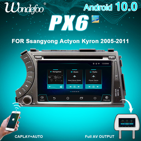 Android 9.0 4G RAM 64G ROM DSP IPS AV Output CAR GPS For Ssang yong Ssangyong Actyon Kyron dvd player radio screen receiver ► Photo 1/6