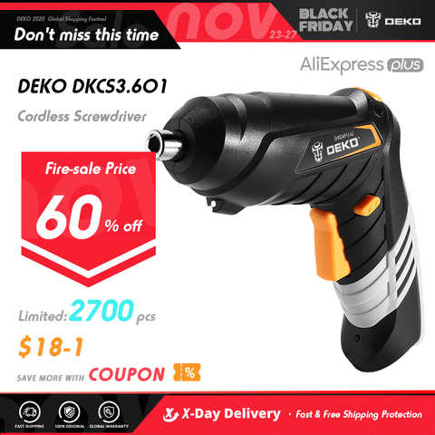 DEKO DKCS3.6O1 S1/S2/S3 Electric Cordless Screwdriver Impact Keyless Chuck Charging Battery ► Photo 1/6