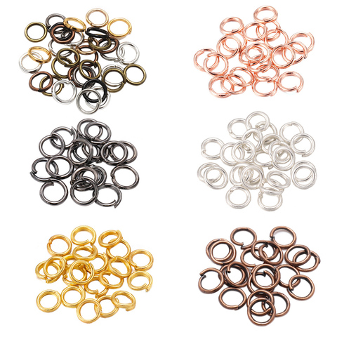 200pcs/bag 3 4 5 6 8 10 12 mm Metal Jump Rings Split Ring Gold Color Connector For Diy Jewelry Making Finding Accessories ► Photo 1/6