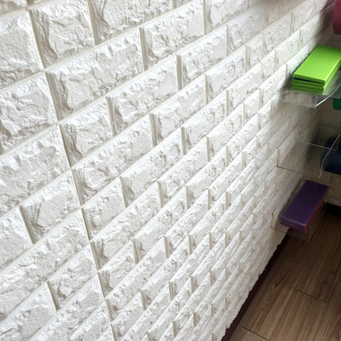 3D Brick Wall Stickers Wallpaper Decor Foam Waterproof Wall Covering Wallpaper For Kids Living Room DIY Background ► Photo 1/5