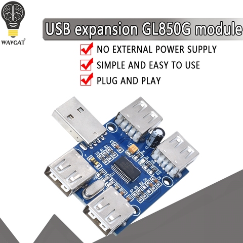 USBHUB USB2.0 HUB 4 port controller USB extension module GL850G chip ► Photo 1/6