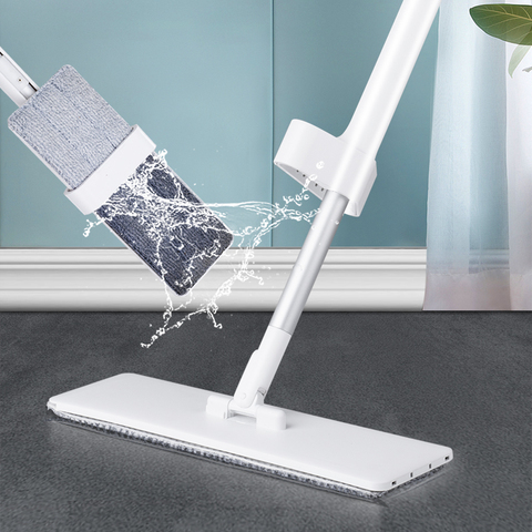 Easy Self Wringing Mop Lazy Flip Flat Mop 360 Spin Wet Dry Mopping with Reusable Replacement For Wooden Floors and Kitchens ► Photo 1/6