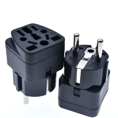 New Universal Italy Switzerland India UK US AU to EU German Russia AC Power Socket Schuko Plug Travel Charger Adapter Converter ► Photo 1/6