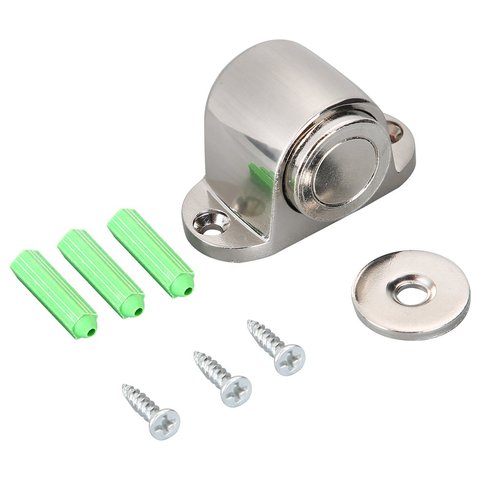 Stainless Steel Strong Magnetic Door Stopper Suction Gate Supporting Hardware Powerful Mini Door Stop with Catch Screw Mount ► Photo 1/6