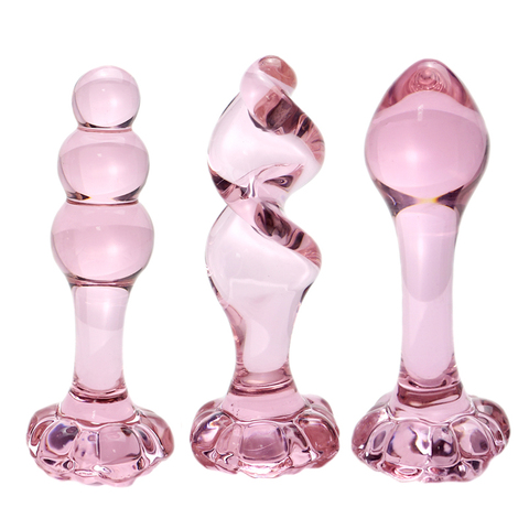 Crystal glass butt plug anal sex toys anal plug Glass dildo Prostata massager anal beads Butt plug Sex toys women men gay top ► Photo 1/6