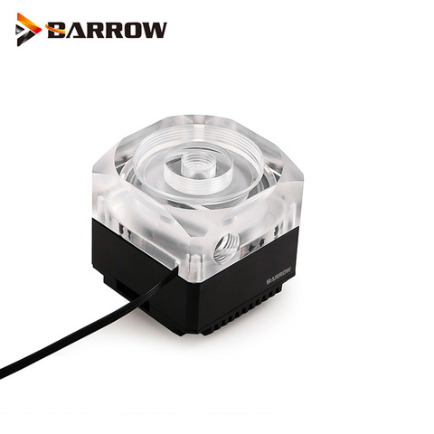 Barrow water cooling PWM DDC water pump refit combo 50mm diameter reservoir ,RGB light ,Black,silver  SPB17 PLUS ► Photo 1/1