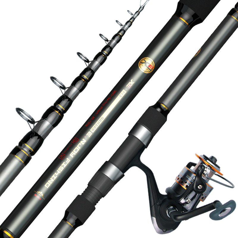 Fishing Rod Carbon Fiber Telescopic Spinning Fishing Rods Sea Fishing Poles  Ocean Rock Fshing 3.6m 4.5m 5.4m 6.3m - AliExpress