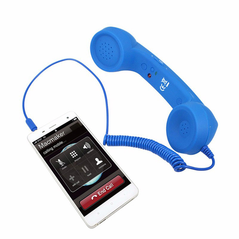 Classic Retro 3.5mm Telephone Phone Handset Radiation-proof Protection Wired Control For iPhone Samsung Phone Call Receiver ► Photo 1/1