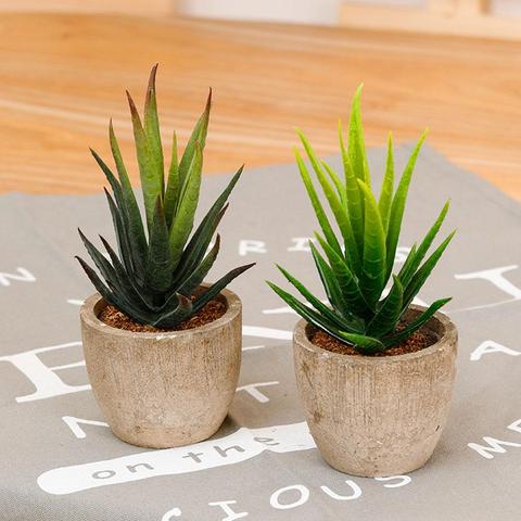 Zinmol Exquisite home decoration Fashion Artificial plants flower pots Hand made fashion Green succulent plants ► Photo 1/6