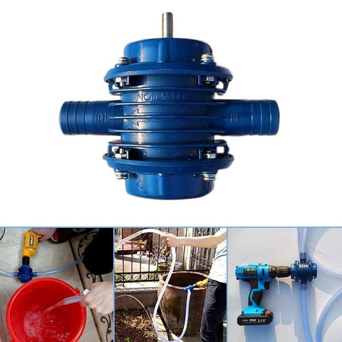 Self-Priming Dc Pumping Self-Priming Centrifugal Pump Household Small Pumping Hand Electric Drill Water Pump Blue ► Photo 1/6