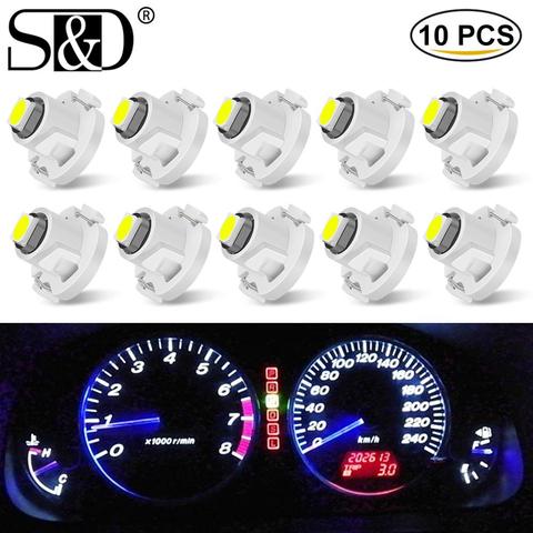 10pcs Super Bright T3 T4.2 T4.7 LED Light Bulbs Car Interior Instrument Lamp Auto Dashboard Indicator Light 12V ► Photo 1/6