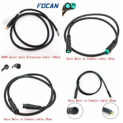 4pin 5pin 6pin 9pin male to female Extension Cable For Bafang Center Motor/Mid Drive Motor Kit Display Extension Cable ► Photo 1/3