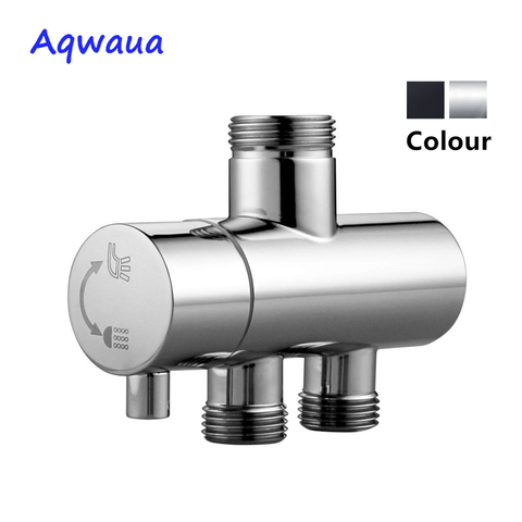 Aqwaua Shower Faucet Diverter 3 Way Shower Arm Diverter 2 Functions Faucet Valve for Shower Mixer Brass Body Chrome Plated ► Photo 1/6