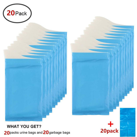 20PCS Disposable Outdoor Emergency Urine Bags Camping Pee Bag Urinal Toilet Traffic Jam Urinate Bags Portable Car Vomit Bag ► Photo 1/6