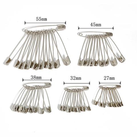 50Pcs Silver Safety Pins DIY Sewing Tools Accessory Stainless Steel Needles Large Safety Pin Small Brooch Apparel Accessories ► Photo 1/6