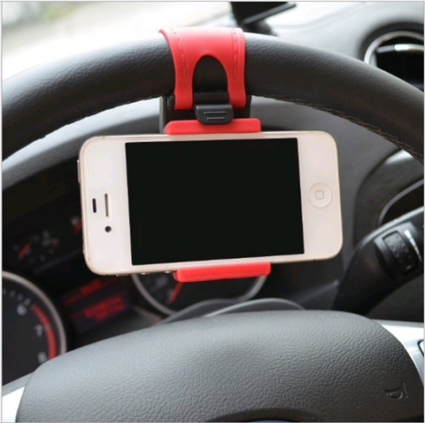 KUKAKEY Car Phone Holder Mini Air  Steering Wheel Clip Mount Universal Handlebar Bracket In Car Mobile Accessories Holder ► Photo 1/6