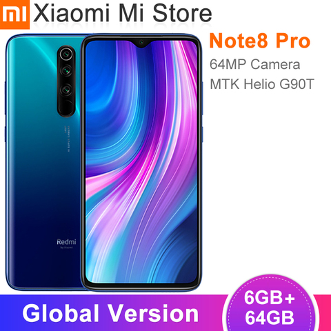 Global Version Xiaomi Redmi Note 8 Pro 6GB 64GB Smartphone 64MP Quad Camera 6.53