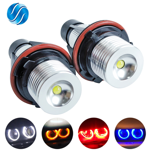 1 Set 2*5W 10W LED Marker Angel Eyes White/Blue/Red/Yellow for E39 E53 E60 E61 E63 E64 ► Photo 1/6