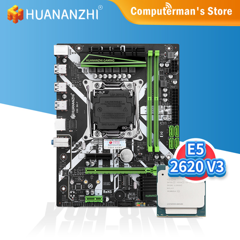 HUANANZHI X99 8M F X99 Motherboard combo kit set Intel XEON E5 2620 V3 support 2 * DDR4 RECC NON-ECC memory M.2 NVME USB3.0 ► Photo 1/5