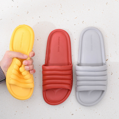 Unisex Slippers Women Men Shoes Summer Bathroom Slipper Lovers Indoor Sandals Fashion Home Slippers Non-slip Floor Flip Flops ► Photo 1/6