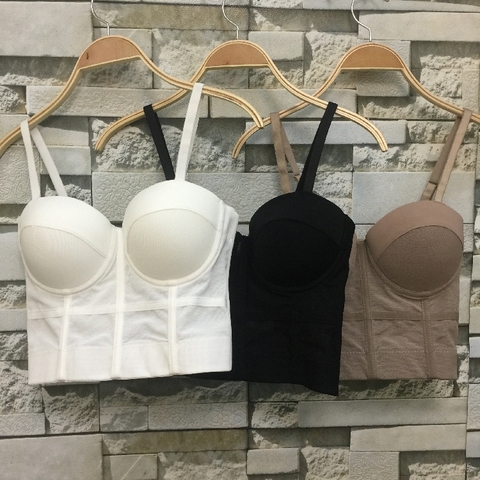 Sexy Women Solid Bralette Bustier Crop Top Bra Shirt Vest