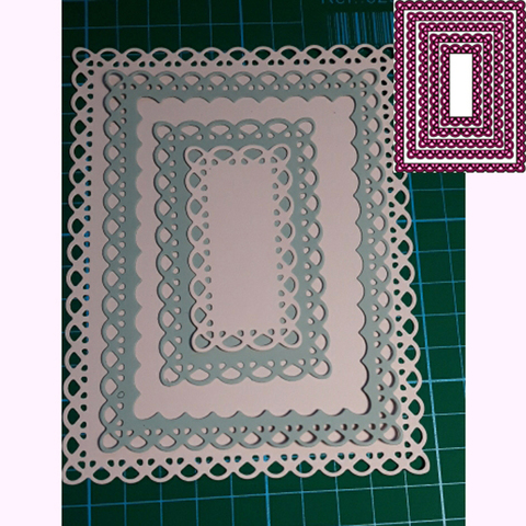 Stitched Cutting Dies Card Making  Cutting Metal Dies Square Lace - New  Lace Frame - Aliexpress