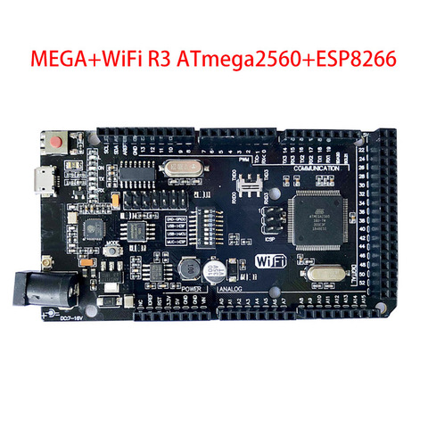 Mega+WiFi R3 ATmega 2560 UNO+WiFi R3 ATmega 328P Module ESP8266 32Mb memory USB-TTL CH340G Compatible for Arduino NodeMCU WeMos ► Photo 1/6