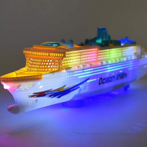 Ocean Liner Cruise Ship Electric Boat Toy Marine Toys Flashing LED Lights Sounds Kids Child Xmas Gift Changes Directions ► Photo 1/6