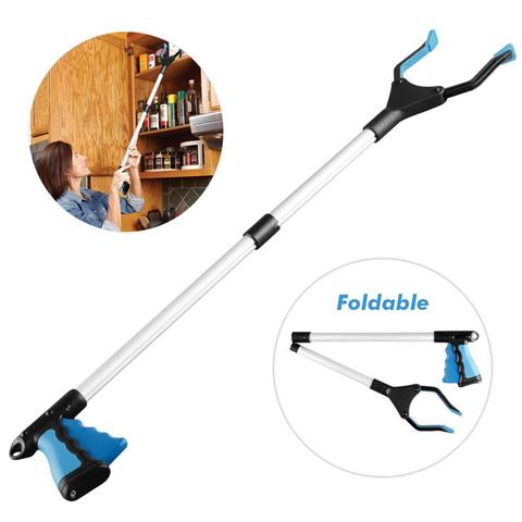 Foldable Foldable Long Trash Clamps Grab Pick Up Trash Garbage Pick Up Trash Grabber tools Hand Gripper Home Cleaning Tools ► Photo 1/6