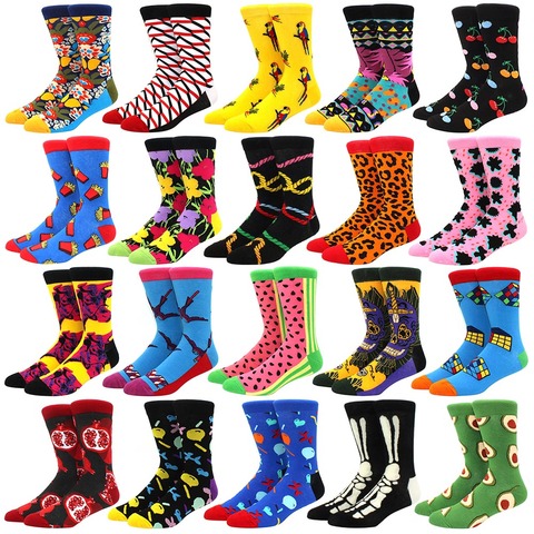 new colorful men's winter socks combed cotton soft wear warm men women long socks Calcetines de hombre business dress ► Photo 1/6