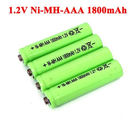 1.2v NI-Mh AAA Batteries 1800mAh Rechargeable ni mh Battery 1.2V aaa For Electric remote Control car Toy RC ues ► Photo 1/5