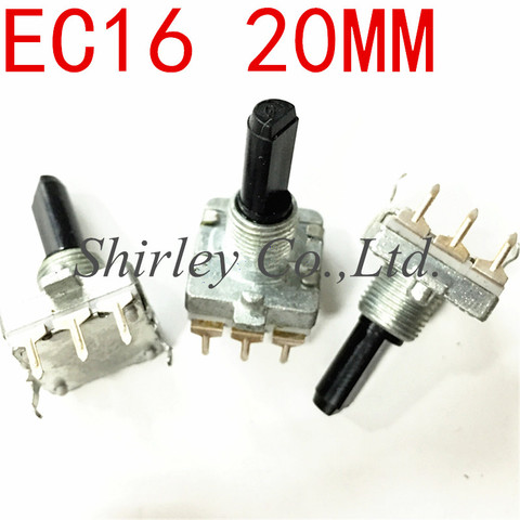 1PCS/10PCS EC16 rotary encoder 24 positioning number 24 pulse number axis length 20MM audio digital rotary potentiometer switch ► Photo 1/2