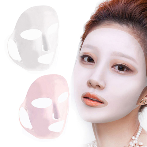 Silicone Face Mask Sheet Mask Moisturizing Anti-off Mask Ear Fixed Prevent Essence Evaporating Reusable Mask for Face Skin Care ► Photo 1/6